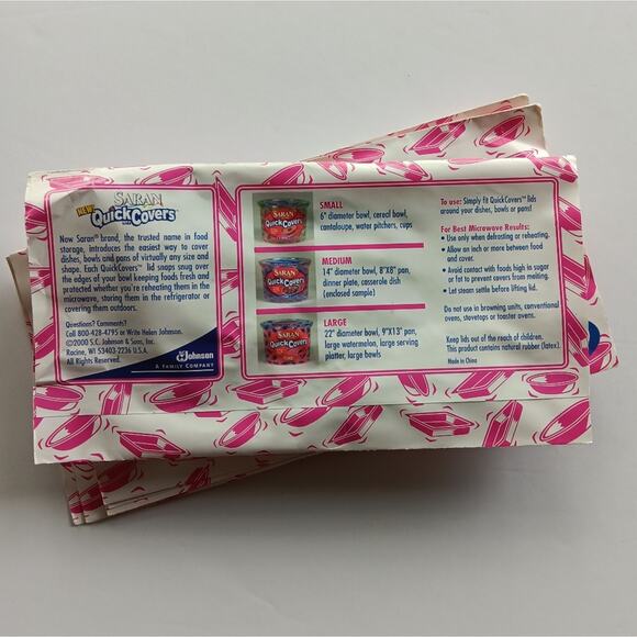 NWT Vintage Saran Quick Covers Medium 7 count - Picture 3 of 4